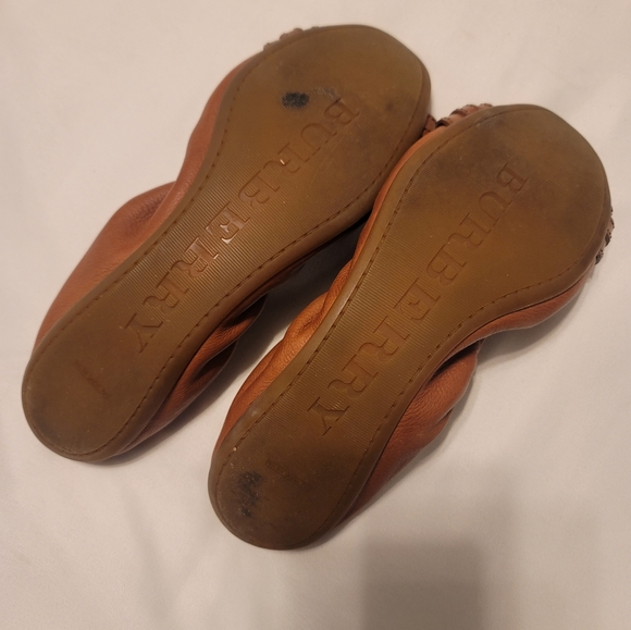 Burberry Brown Leather Flats Size 41 - Picture 2 of 4